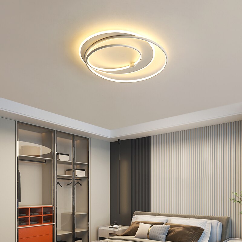 Nordic Led Ring Chandeliers Bedroom Main Lamp Simple Modern Personality Creative Lighting Art