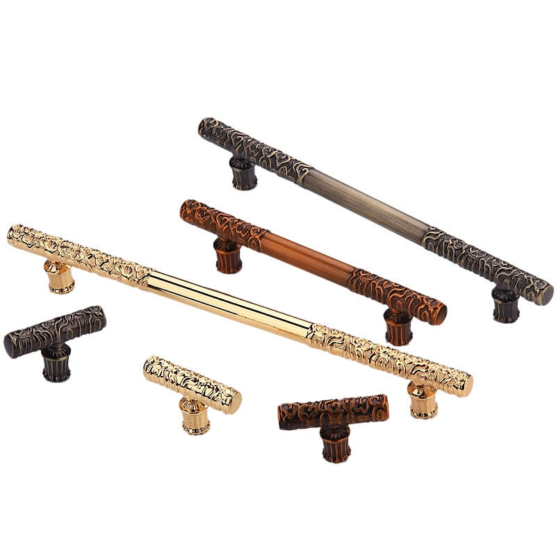 Vintage Antique Bronze Cabinet Handles And Knobs Drawer Knob For Wardrobe Door Handle