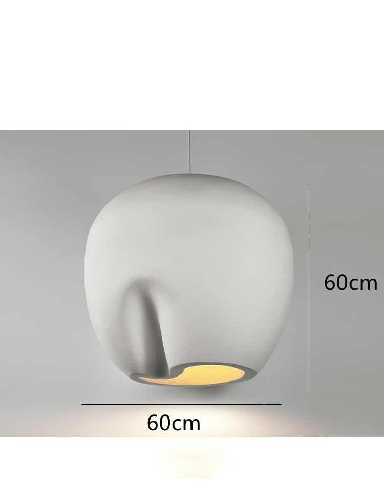Handmade Polystyrene Wabi Sabi Personality Wood House Pendant Lamp Model C / China Light