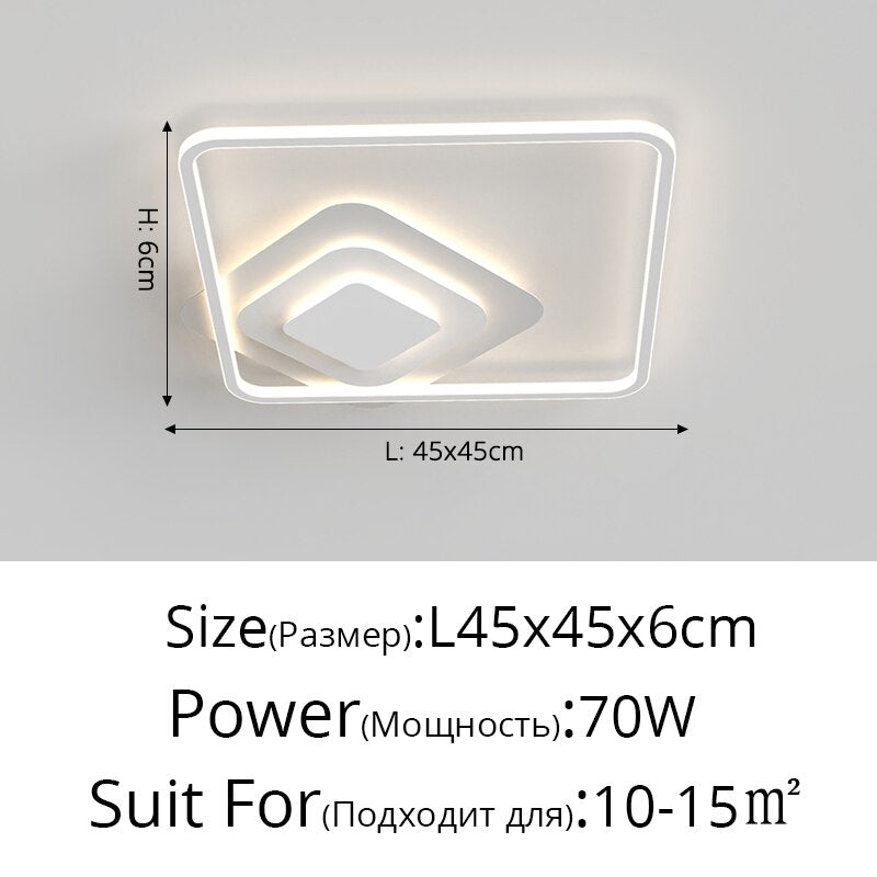 Nordic Modern Minimalist Bedroom Chandeliers White Black Led Ring Lamp Style Living Room Lights