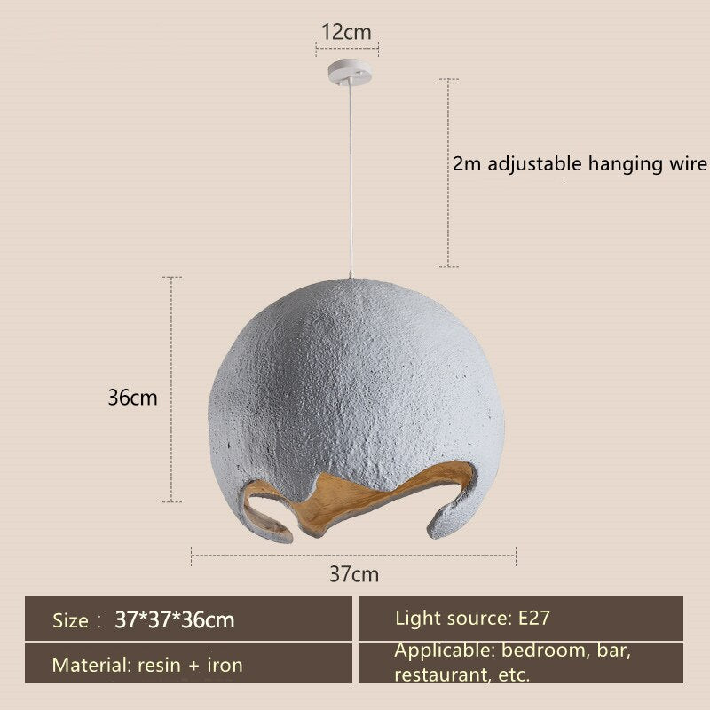 Restaurant Dining Island Led Chandelier Modern Cafe Bar Study Bedroom Light Wabi Sabi Personality