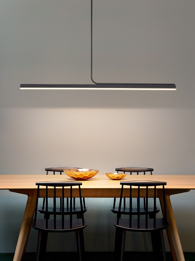 Modern Minimalist Long Bar Creative Pendant Light For Dining Room Kitchen