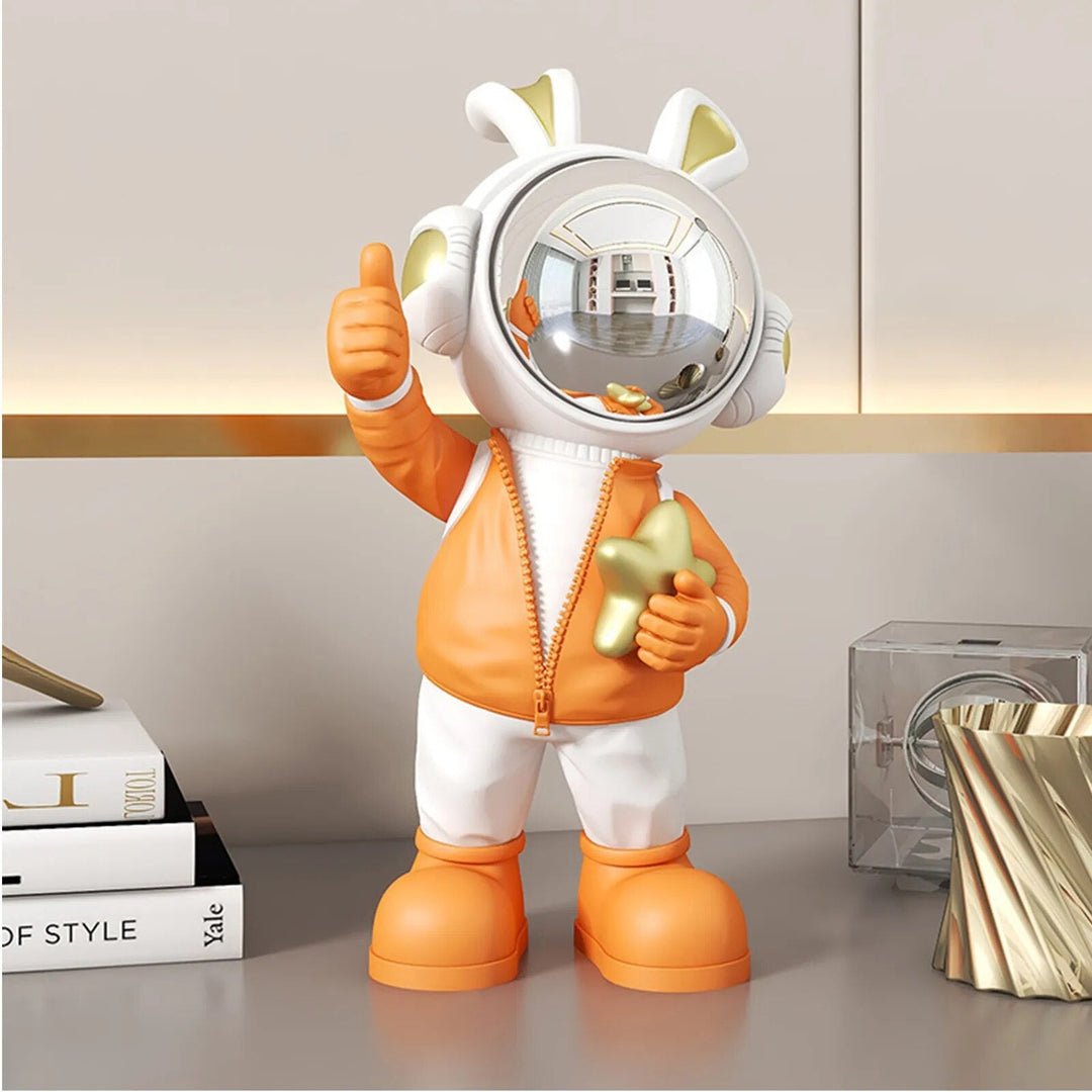 Nordic Resin Astronaut Sculpture Creative Home Decor Cartoon Animation Spaceman Doll Statue Living