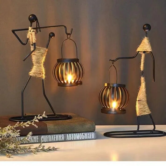Candle Holders Home Decoration Accessories Rustic Wedding Table Centerpiece Decor Living Room Human