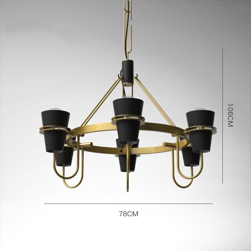 Nordic Horn Industrial Lamp Chandelier For Living Room Dining Led Lighting Fixtures Modern Iron Art