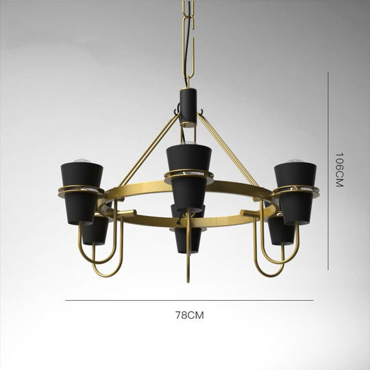 Nordic Horn Industrial Lamp Chandelier For Living Room Dining Led Lighting Fixtures Modern Iron Art