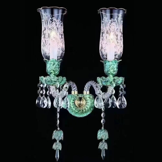 Led Chandeliers Living Room Crystal Lamp Modern Restaurant Bedroom Study Candle Light Glass Fixture