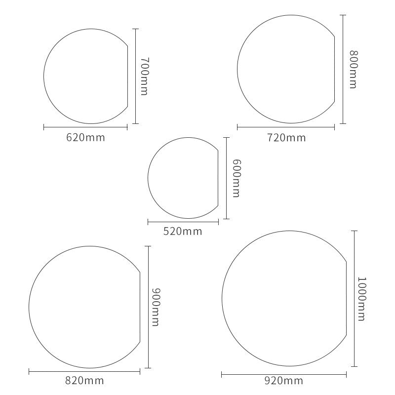 Smart Bathroom Mirror Wall Light Bedroom Vanity Lamp Semicircular Espelhos De Banho With Eb5Bm Wall