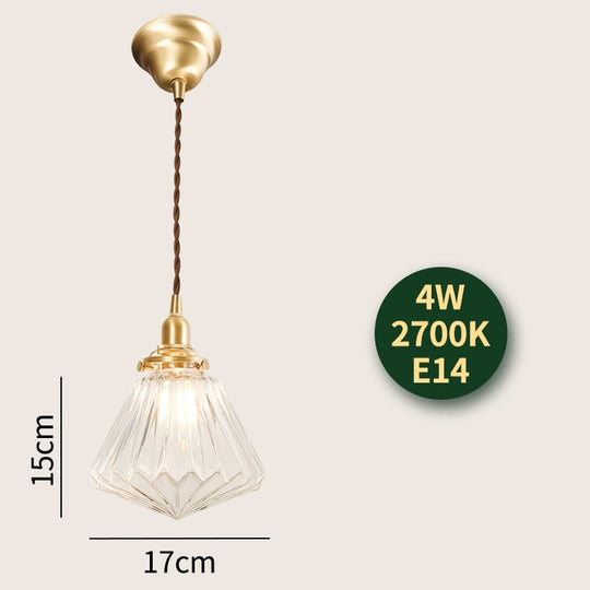 Nordic Modern Led Hanging Lights Fixtures Glass Lampshade Copper Socket Home Indoor Decor Japan