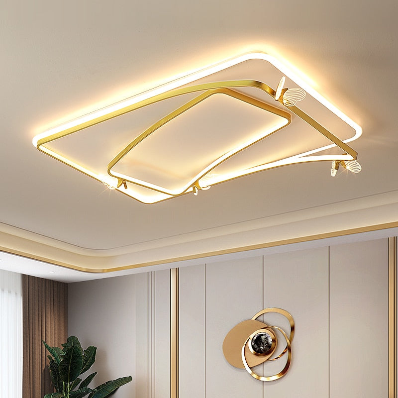 Modern Butterfly Living Room Ceiling Lights Simple Home Bedroom Lamp Nordic Personality Creative