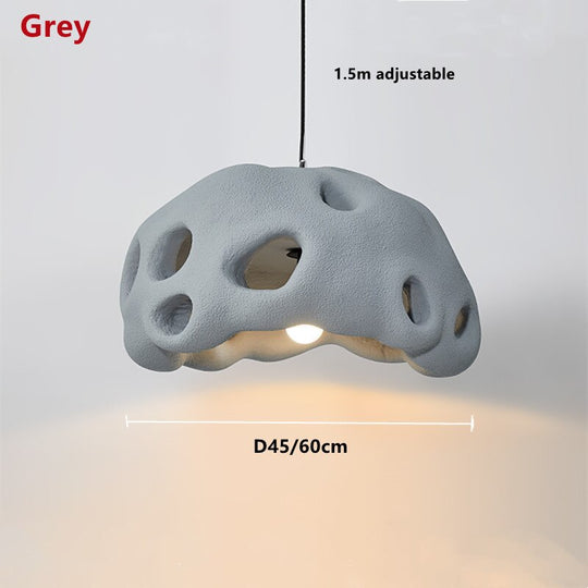 Nordic Wabi - Sabi Cream Pendant Light - Designer Led Decor Lamp For Restaurants Living Rooms