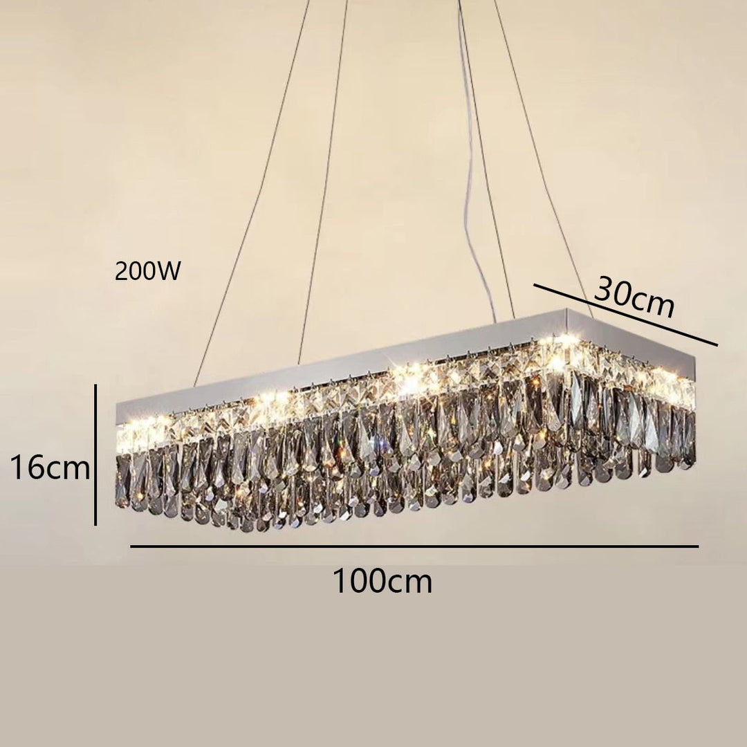 Luxury Square Crystal Led Ceiling Lights - Modern Dimmable Lamps For Elegant Living Room Decor &amp;