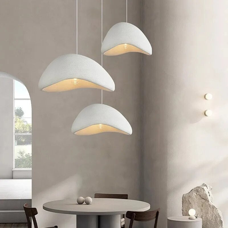 Nórdico Creamy Estilo E27 Luzes Pingente Cabeceira Wabi Sabi Pendurado Lâmpada Restaurante