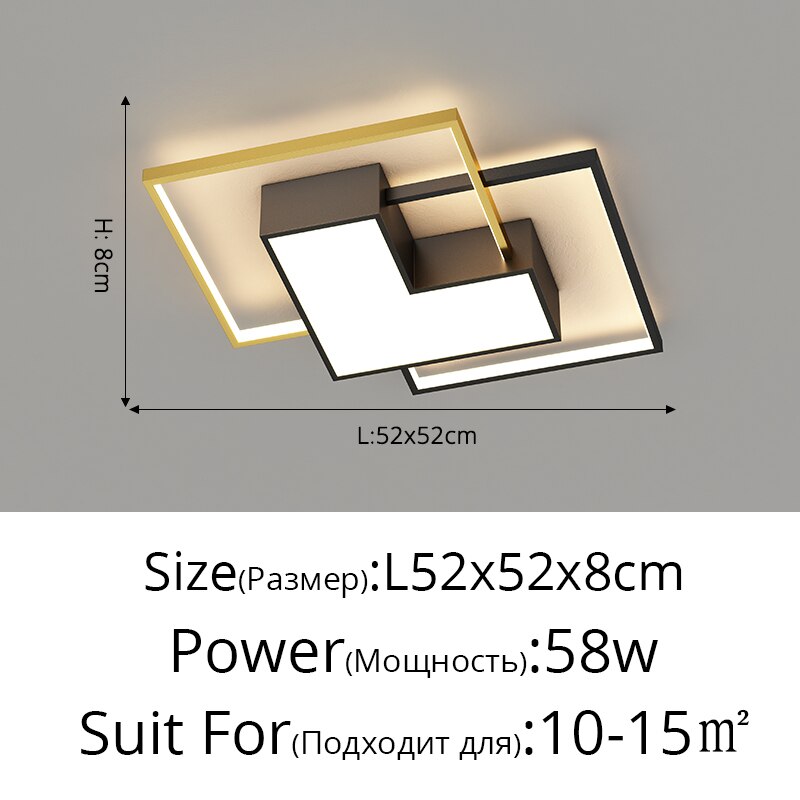 Postmodern Minimalist Living Room Chandeliers Creative Aluminum Bedroom Lamp Led Art Study Ceiling