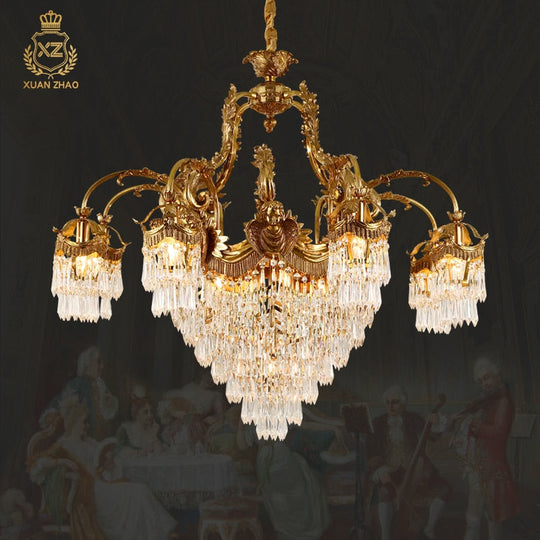 Hestia - European Style Living Room Lamp Crystal Villa Chandelier Light Luxury Atmosphere Hotel
