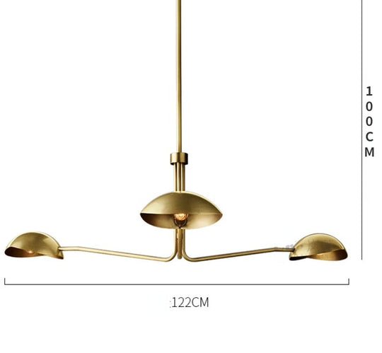 Neoclassical Inspired Copper Toned Modern American Italian Designer Chandelier With Retro Appeal