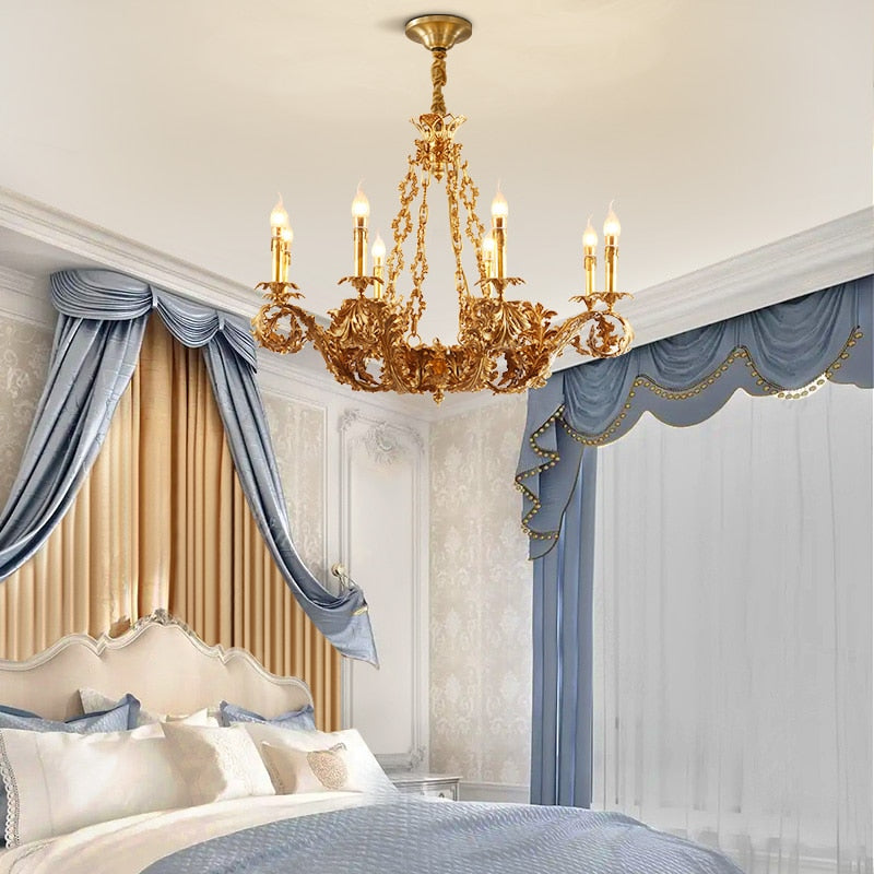 Dazzle - French Classic Luxury Baroque Light Led Antique Brass Indoor Lighting Chandelier Chandelier