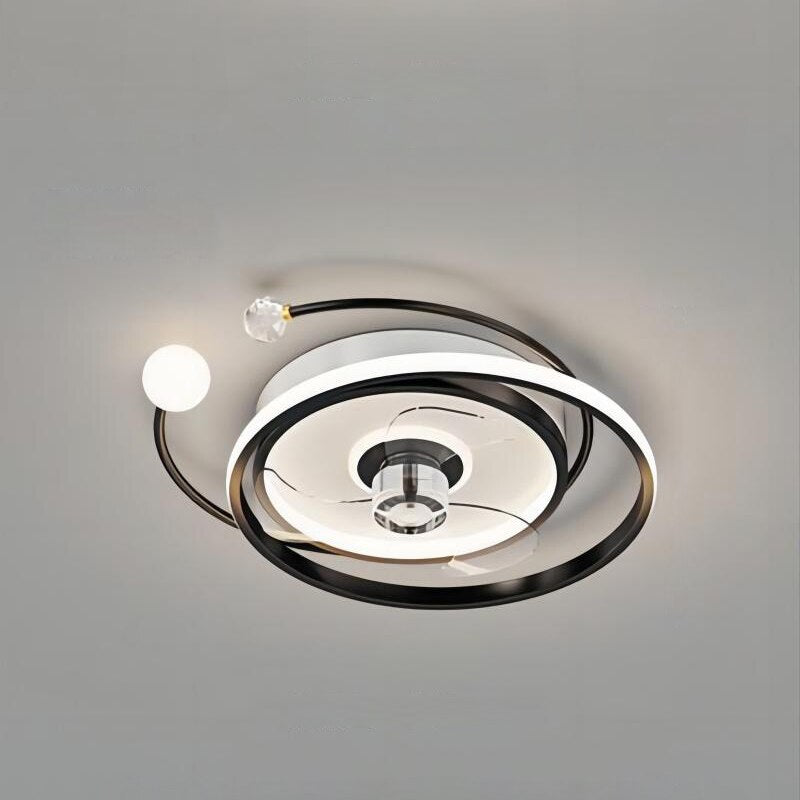 Nordic Modern Ceiling Fan Lamp With 110 - 24V Stepless Dimming - Ideal For Bedrooms Dimming 2 Fans