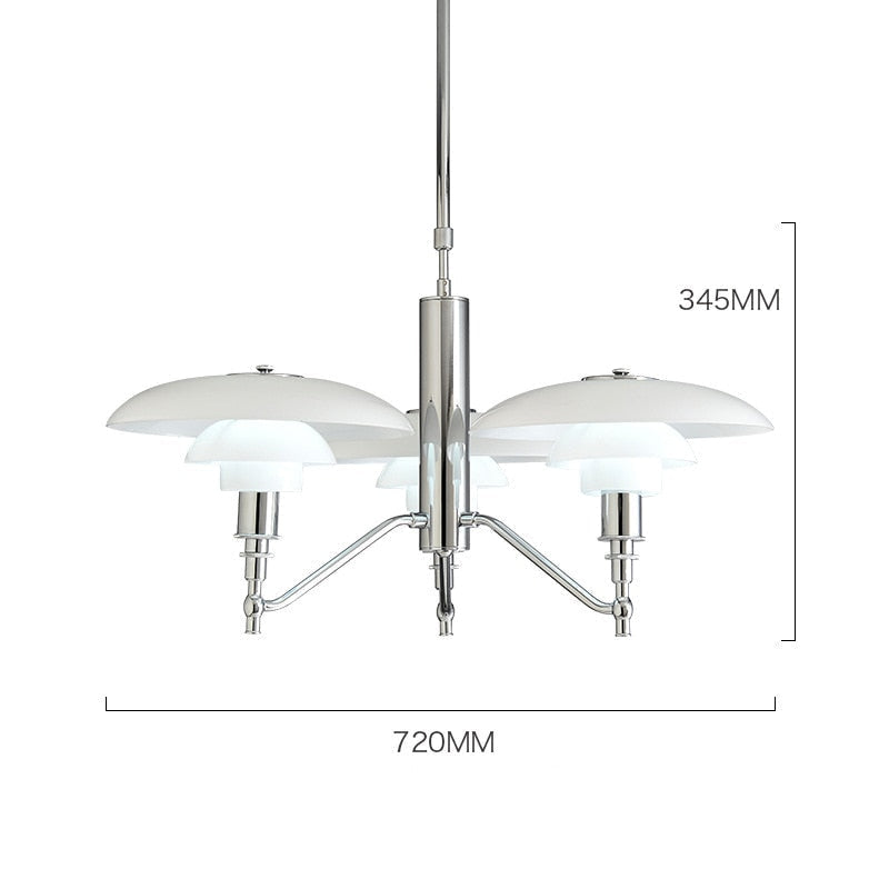 Stellar Elegance: Designer Pendant Light - Nordic Classic Dining Room Glass Lotus Chandelier With