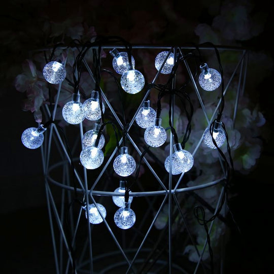 Waterproof Solar Bubble Ball Lights: Ideal For Gazebo And Garden Decor Cool White / 5M30Leds Lights