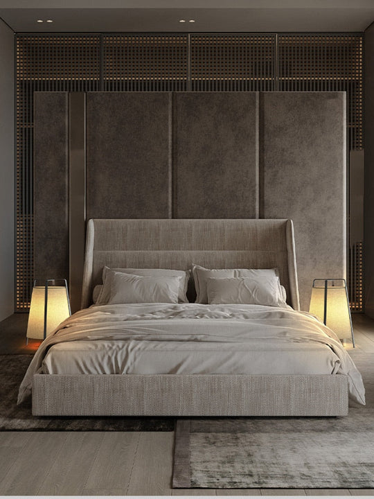 Japanese Retro Fabric Floor Lamp - Iron Led Lighting For Living Room Bedroom Corridor Modern Art