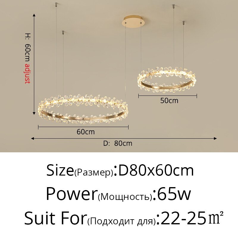 Modern Crystal Led Chandeliers Lamp For Home Living Dining Room Deco Lights Bedroom Table Lighting