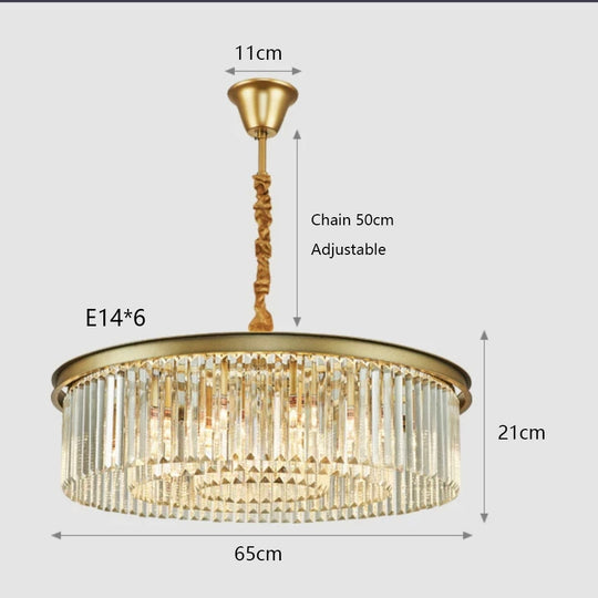 Remote - Controlled Led Crystal Ceiling Chandelier - Modern Home Decor Lighting For Living Room &amp;