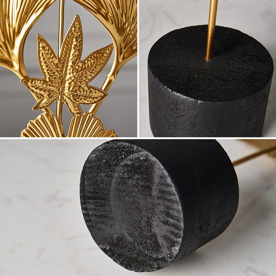 Nordic Creative Golden Ginkgo Leaf Ornaments - Modern Crafts For Living Room Decor And Home