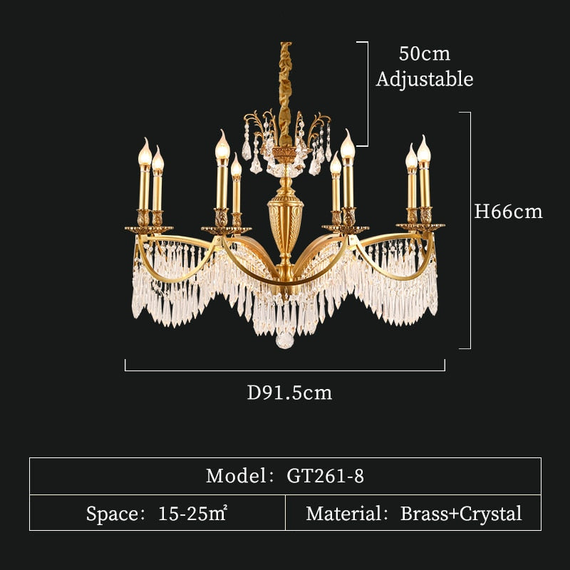 Rococo Pendant Light Brass Dining Hanging Lamp European Style Flushed Ceiling Copper Lamparas