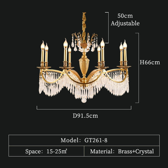 Rococo Pendant Light Brass Dining Hanging Lamp European Style Flushed Ceiling Copper Lamparas