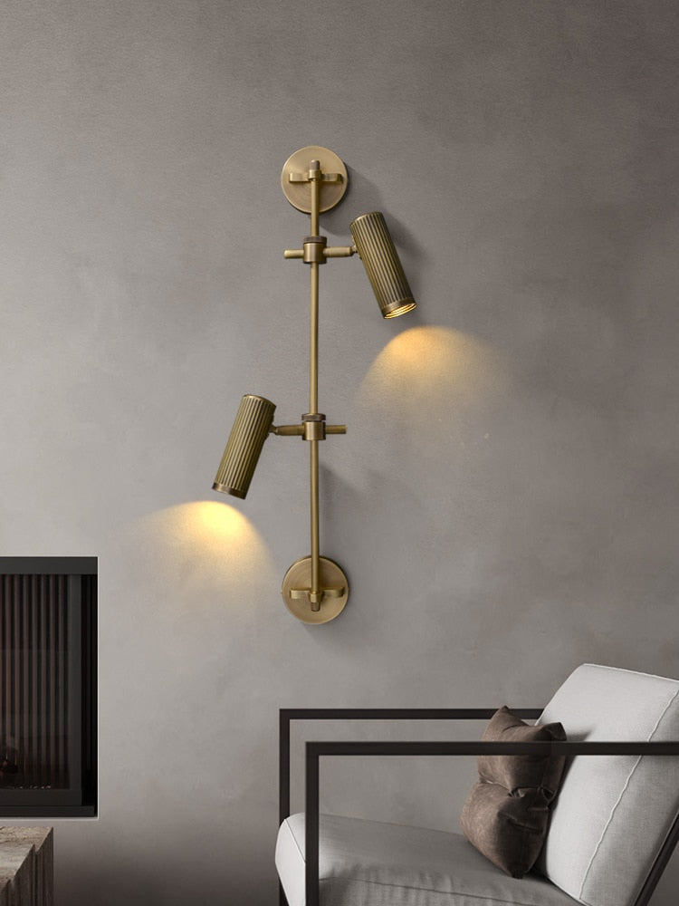 Designer Retro Vintage Copper Wall Lamp Industrial Adjustable Sconces Iron Art Decor Living Room