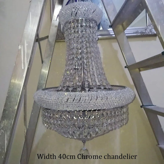 Empire Gold Crystal Chandelier - Elegance For Foyer Kitchen Island And Staircase Chandelier