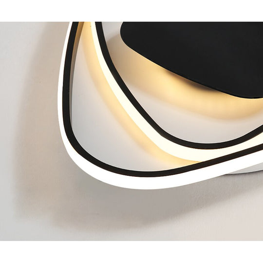 Nordic Ultra Thin Led Ceiling Light With Remote Black White For For Living Room Bedroom Light
