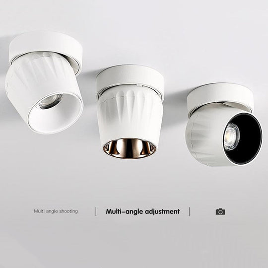 Foldable Led Ceiling Lights Lamp Dimmable Cob Spot 15W Surface Mounted Downlight For Indoor