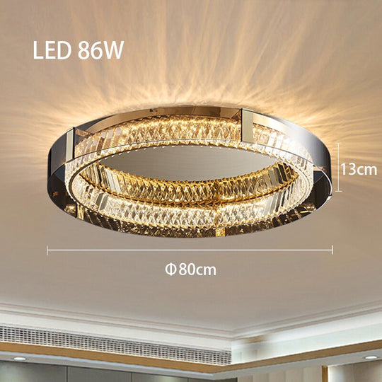 Luxury Dimmable Crystal Ceiling Lights - Modern Led Chandelier Lamps For Bedroom Decor &amp; Home