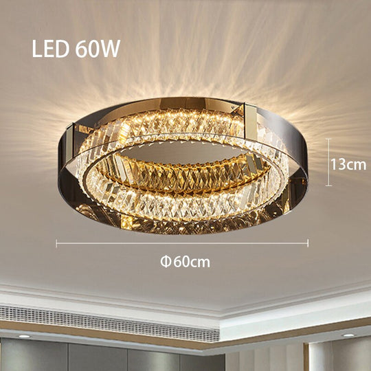 Luxury Dimmable Crystal Ceiling Lights - Modern Led Chandelier Lamps For Bedroom Decor &amp; Home