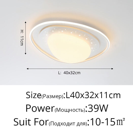 Nordic Led Ring Chandeliers Simple Modern Bedroom Ceiling Lights Personality Creative Lighting Art