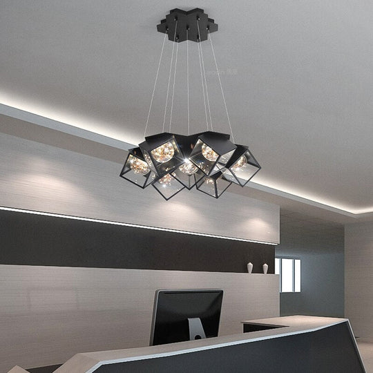 Modern Led Gypsophila Ceiling Chandelier Bedroom Living Dining Room Pendant Lamp Luster Deco
