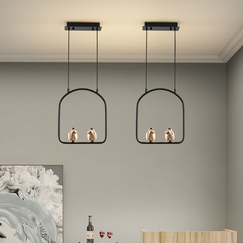 Modern Hallway Stair Led Pendant Lamp Light Creative Mounted Bird Wall Sconce Bedroom Bedside