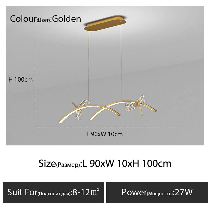 Restaurant Chandelier Light Luxury Creative Nordic Personality Long Strip Cafe Table Designer Bar
