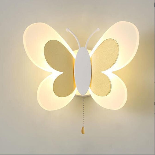 Butterfly Girl Room Lamp Creative Cartoon Children Energy - Saving Boy Bedside Bedroom Wall Ceiling