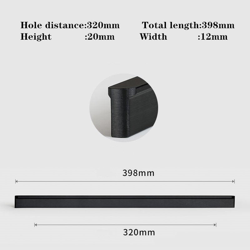 1Pc Simple Gold Brushed Kitchen Cabinet Long Door Handles Aluminum Alloy Wardrobe Cupboard Pulls