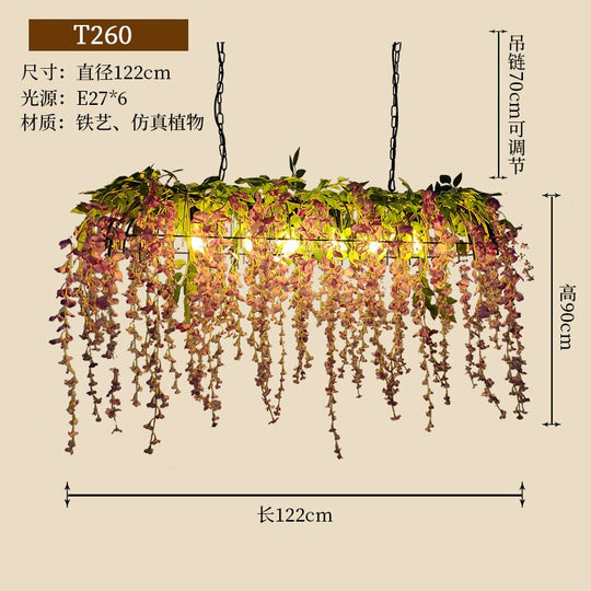 Simulation Flower Banquet Hall Bar Front Chandelier Clothing Store Cafe Window Green Plant Pendant
