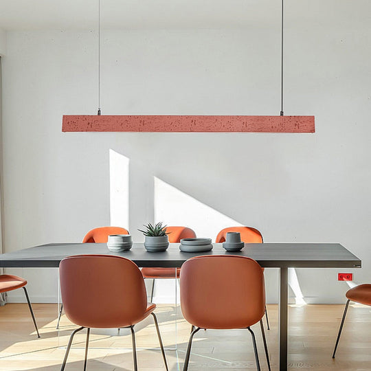Nordic Minimalist Wabi Sabi Wind Led Strip Restaurant Bar Pendant Lights Home Decor Dining Room