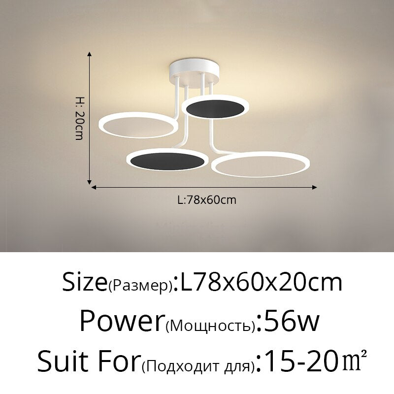 Nordic Minimalist Led Ceiling Chandeliers For Living Room Bedroom Dining Table Lamp Home Fixture