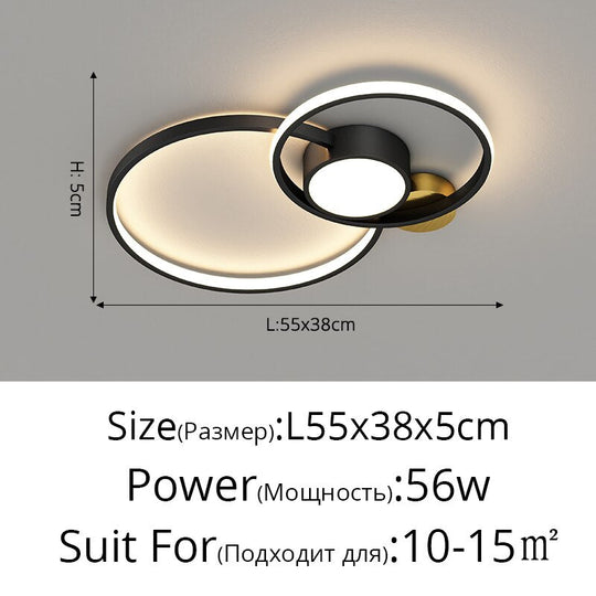 Postmodern Minimalist Living Room Chandeliers Creative Aluminum Bedroom Lamp Led Art Study Ceiling