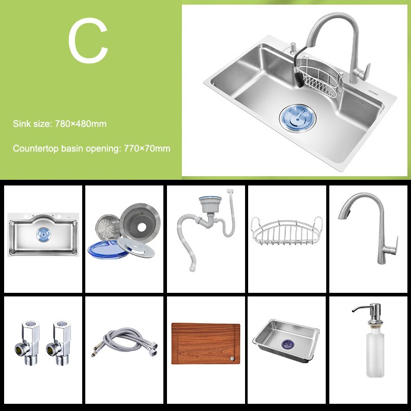 Nano 304 Stainless Steel Vegetable Sink For Kitchen Household Undercounter Basin Voppo Evier