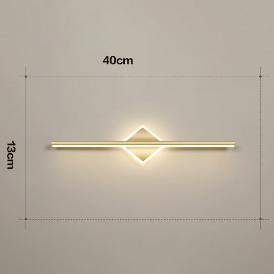 Nordic Led Light Luxury Bathroom Tressing Table Makeup Mirror Wall Lamps J-F / Warm White