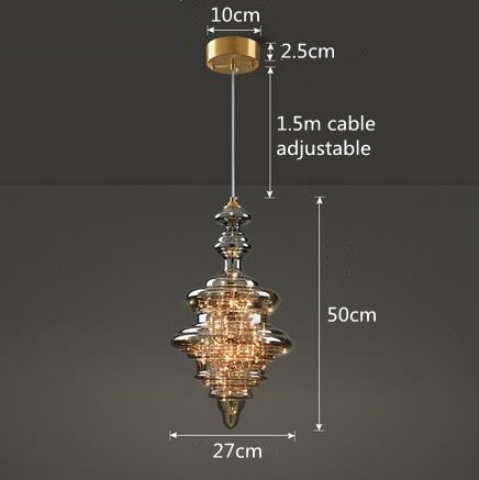 Creative Led Glass Lamp Store Cafe Dining Room Kitchen Table Decor Pendant Lights Modern Indoor