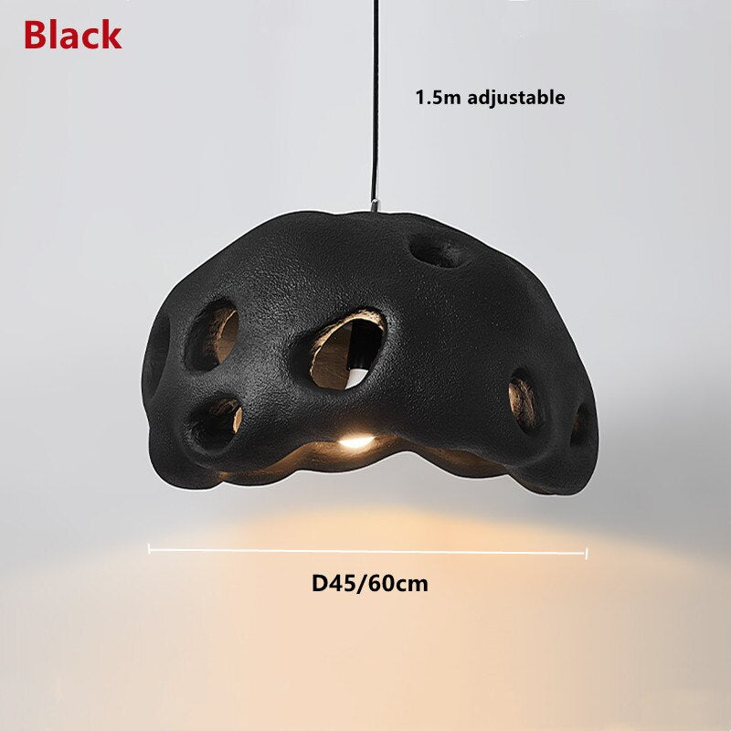 Nordic Wabi - Sabi Cream Pendant Light - Designer Led Decor Lamp For Restaurants Living Rooms